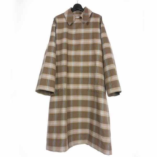 オックスフォードブルー アタ ATHA 20SS チェック ロングコート 長袖 F