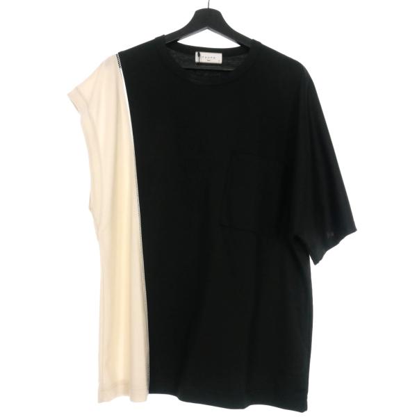 【中古】TAUPE アシンメトリースムースルーズ Tシャツ 半袖 02 ブラック ホワイト TPM23106004 メンズ vectorpremium_140-902312240027