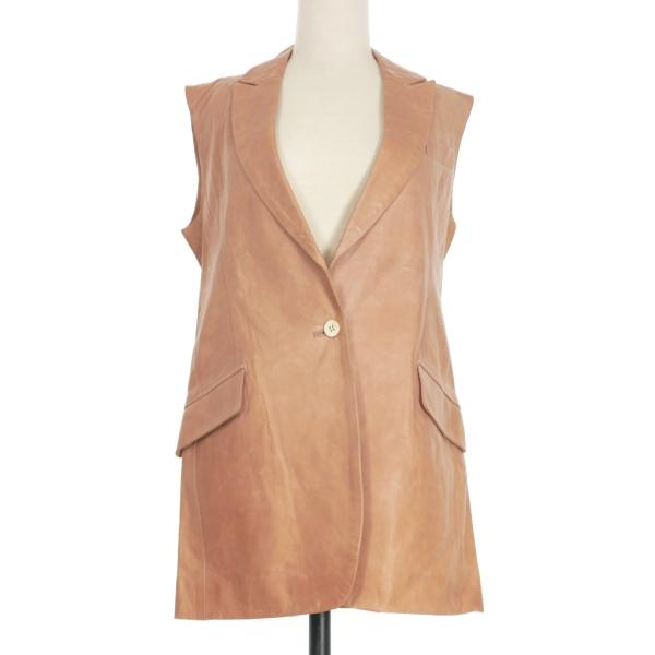 【中古】バレエ バイ バックラッシュ BALLET BY BACKLASH レザーベスト ジレ 1 ピンク L958-02 レディース バレエ バイ バックラッシュ BALLET BY BACKLASH レザーベスト ジレ 1