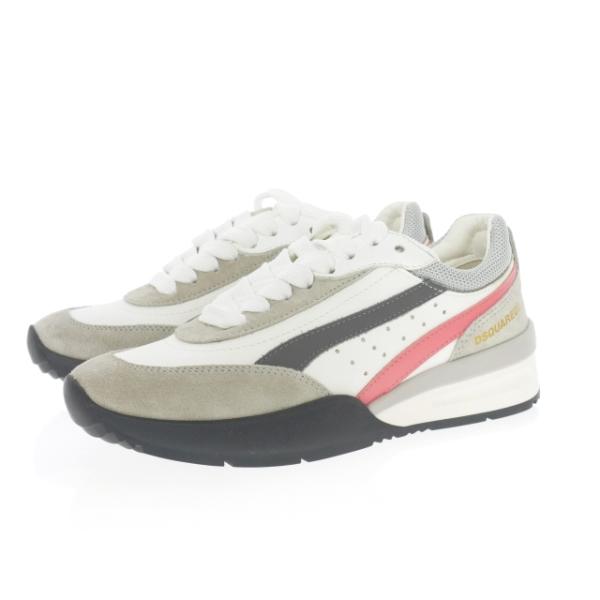 【中古】未使用品 ディースクエアード DSQUARED2 22AW Original Legend コンビネーションレザースニーカー 靴 36 DSQUARED2（ディースクエアード） 未使用品 DSQUARED2 22AW Original