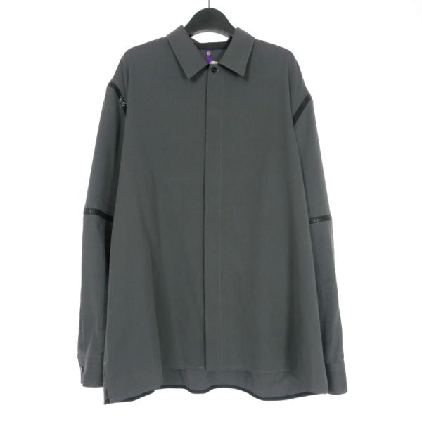【中古】オーエーエムシー OAMC 23AW MODULAR SHIRT ジッパーデザインシャツ 長袖 M グレー 23E28OAU24 メンズ オーエーエムシー OAMC 23AW MODULAR SHIRT ジッパーデザインシャツ