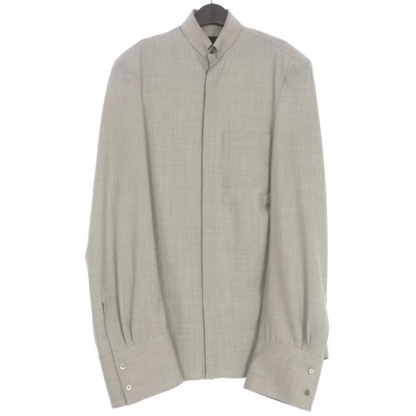 【中古】ケイスケヨシダ KEISUKEYOSHIDA 24AW TRUDGE PASTORS SHIRT オーバーサイズシャツ 長袖 M グレー KY24FW010 ケイスケヨシダ KEISUKEYOSHIDA 24AW TRUDGE PASTORS SHIRT オーバー