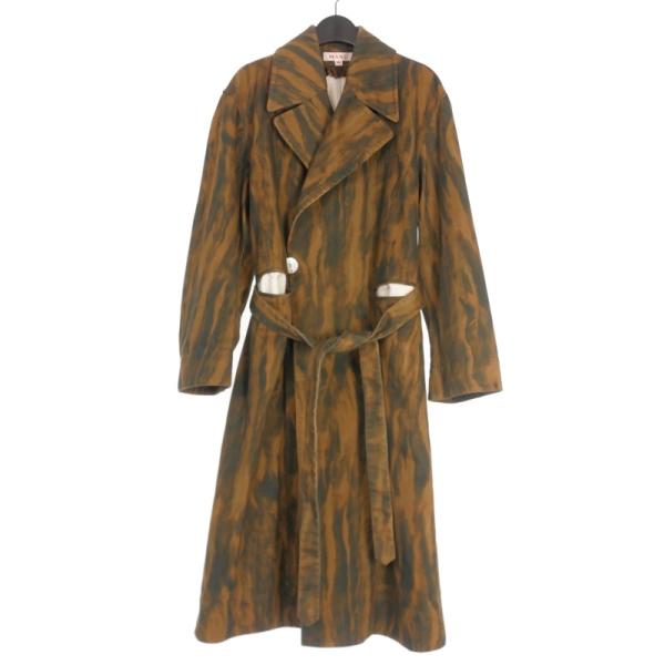 エムエーエスユー MASU 21AW FUR PRINT GOWN COAT ガウンコート