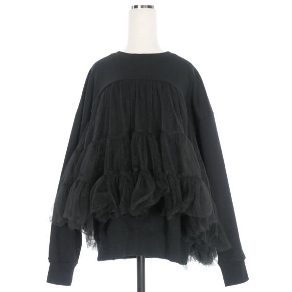 ヴィヴィアーノ VIVIANO チュールレイヤードスウェット トレーナー