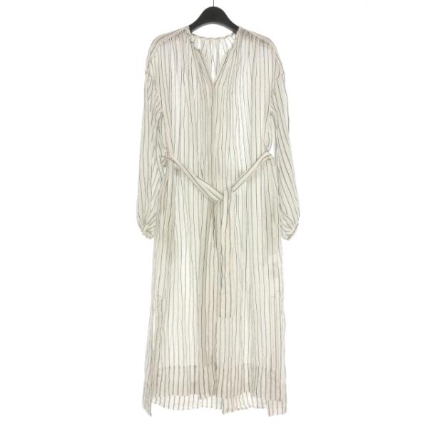エストネーション ESTNATION ストライプ ロングシャツワンピース