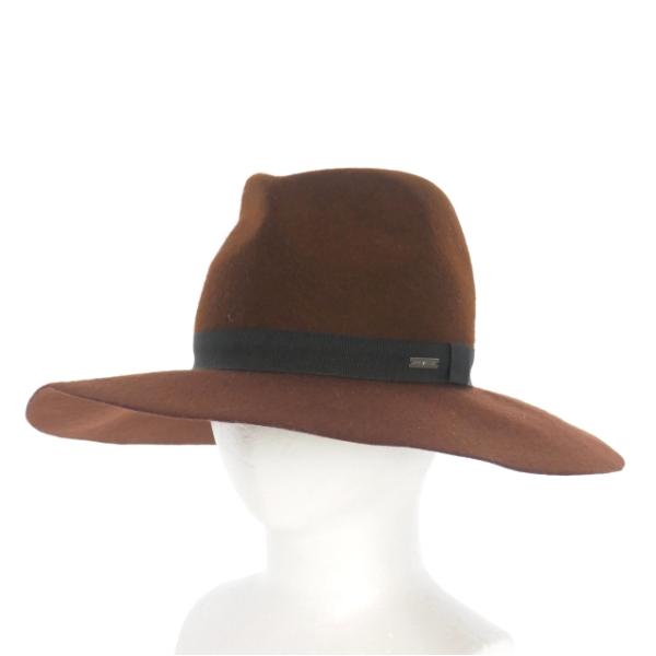 【中古】ディースクエアード DSQUARED2 23AW ワイドブリムハット 帽子 S ブラウン 茶 S82HA0053 国内正規  メンズ DSQUARED2（ディースクエアード） DSQUARED2 23AW ワイドブリムハット