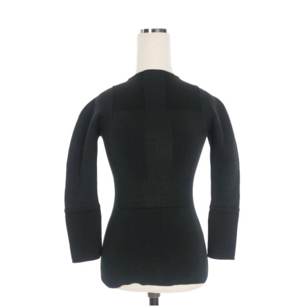 【中古】リックオウエンス Rick Owens 17AW GLITTER期 コンパクトニット セーター 七分袖 ブラック 黒 レディース リックオウエンス Rick Owens 17AW GLITTER期 コンパクトニット