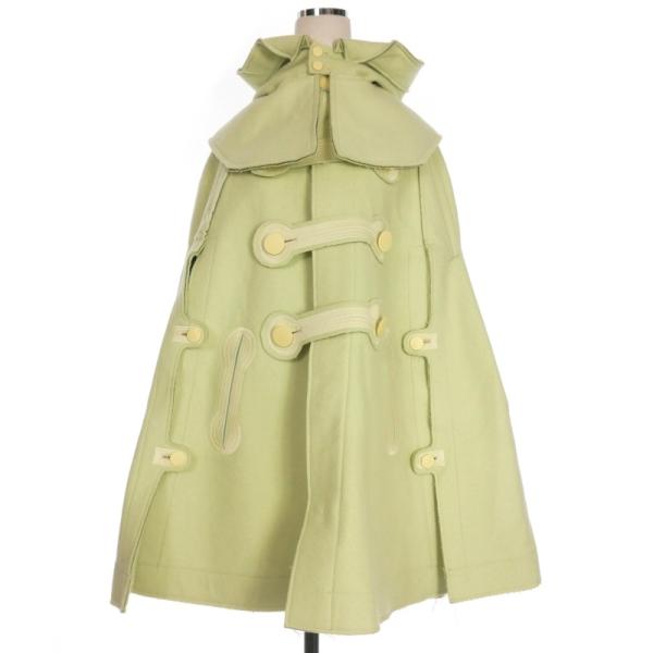 【中古】未使用品 メグミウラ MEGMIURA 23AW ポンチョ ボンディングコート 38 ライム  MM-WD23AW-CO2353 レディース 未使用品 メグミウラ MEGMIURA 23AW ポンチョ ボンディングコート 38