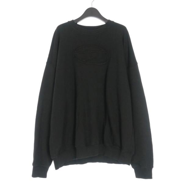 【中古】ディーゼル DIESEL S-MART-BIGOVAL プルオーバースウェット トレーナー 長袖 XL ブラック 黒 A03790 0JYYJ DIESEL（ディーゼル） DIESEL S-MART-BIGOVAL プルオーバースウェット