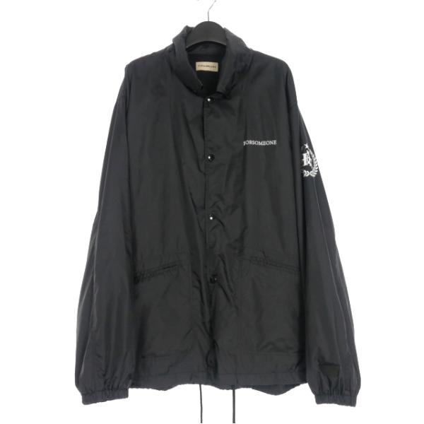 【中古】フォーサムワン FORSOMEONE イーグルプリント コーチジャケット ブルゾン 長袖 46 ブラック 黒 78000788 フォーサムワン FORSOMEONE イーグルプリント コーチジャケット