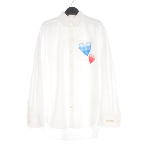 【中古】未使用品 ティーエスティーエス TSTS 25AW HEART EMOJI SHIRT ハートプリントシャツ ドレスシャツ L 25AMM0201  メンズ 未使用品 ティーエスティーエス TSTS 25AW HEART EMOJI SHIRT ハート