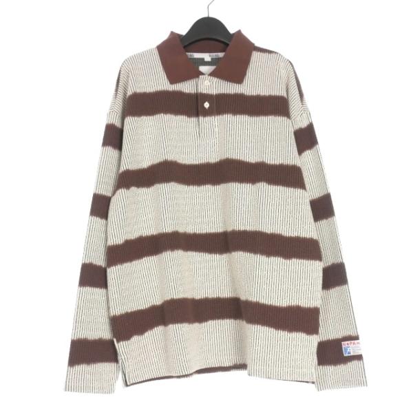 【中古】未使用品 ナパ ・バイ・マーティンローズ NAPA by Martine Rose 25AW Lion Long Sleeve Polo Shirt ポロシャツ L 茶/白 未使用品 ナパ ・バイ・マーティンローズ NAPA by Martine Rose 25AW