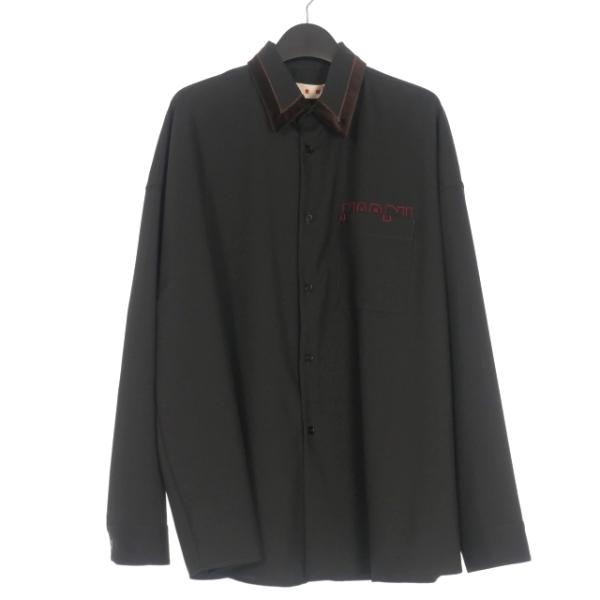 MARNI（マルニ） 未使用品 MARNI 25AW ブラック ウールシャツ マルニ