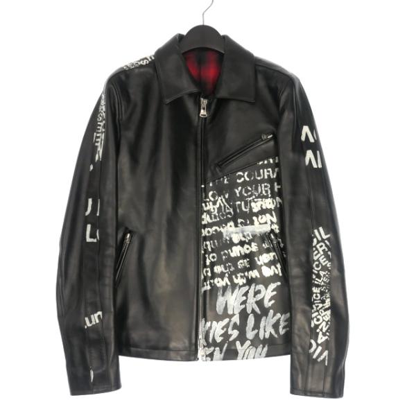 ISAMU KATAYAMA BACKLASHシングルライダースジャケット イサムカタヤマバックラッシュ ISAMU KATAYAMA BACKLASH ペイント