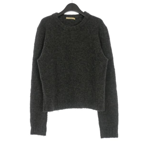 【中古】ヴジャデ VUJA DE TERRA WOOL DISTRESSED CREW NECK プルオーバーニット セーター 長袖 グレー メンズ ヴジャデ VUJA DE TERRA WOOL DISTRESSED CREW NECK プルオーバー