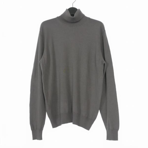 グッチ GUCCI カシミヤ混 タートルネック ニット セーター 長袖 M グレー メンズ
