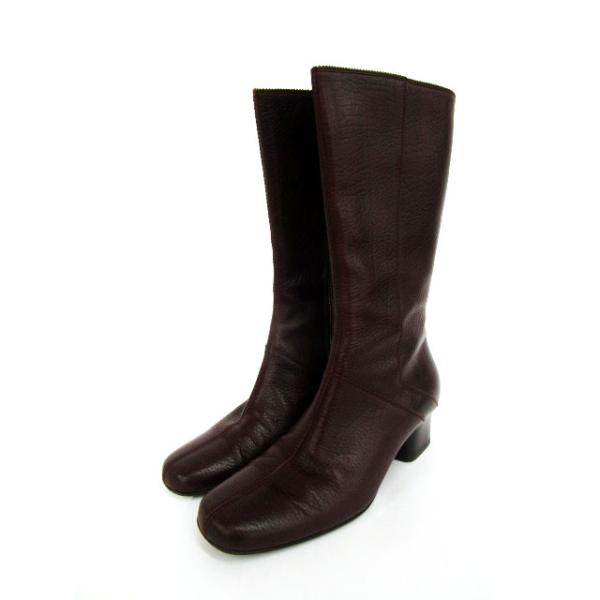 未使用✨BALLY ショートブーツ カーフレザー サイドジップ 22cm位 濃茶