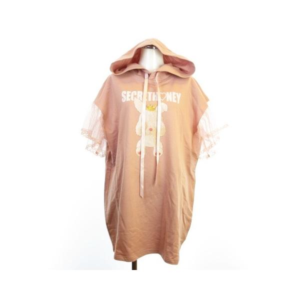 中古 シークレットハニー Secret Honey パーカー チュニック うさぎ プリント 切替レース 半袖 ピンク系 0 ベクトル 古着 Dejapan Bid And Buy Japan With 0 Commission