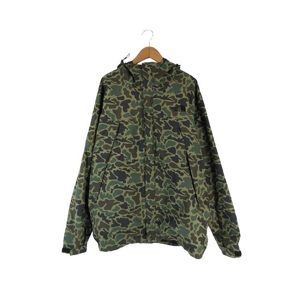 【中古】ザノースフェイス マウンテン パーカー フルジップ フード 刺繍 ロゴ 迷彩 NP15013 L カーキ系  メンズ THE NORTH FACE（ザ ノースフェイス） マウンテン パーカー フルジップ