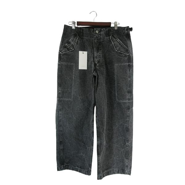 【中古】未使用品 A.PRESSE アプレッセ M-51 Custom Pants デニム ワイド パンツ ロング Gパン サイズ3 黒 QQQ メンズ 未使用品 A.PRESSE アプレッセ M-51 Custom Pants デニム ワイド