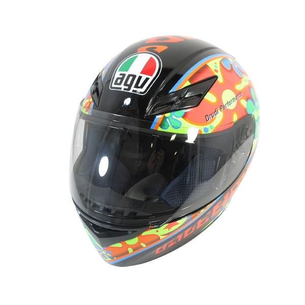 【美品】AGV K-3 ELEMENTS バレンティーノ・ロッシ Lサイズ Webike AGV K-3 バイクヘルメット 総柄 ロゴ バレンティーノ ・ ロッシ