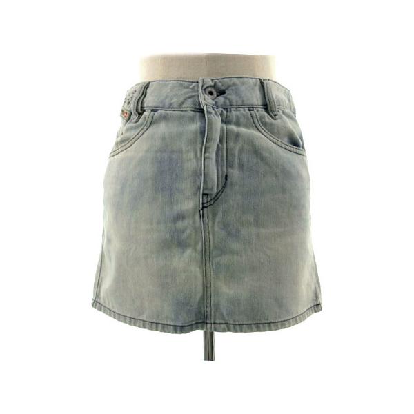 ディーゼル DIESEL スカート デニム ミニ ユーズド加工 ウォッシュ加工
