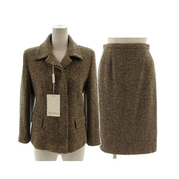 【美品】 Max Mara ヘリンボーン スカート スーツ セットアップ 42 美品】 Max Mara ヘリンボーン スカート スーツ セットアップ 42