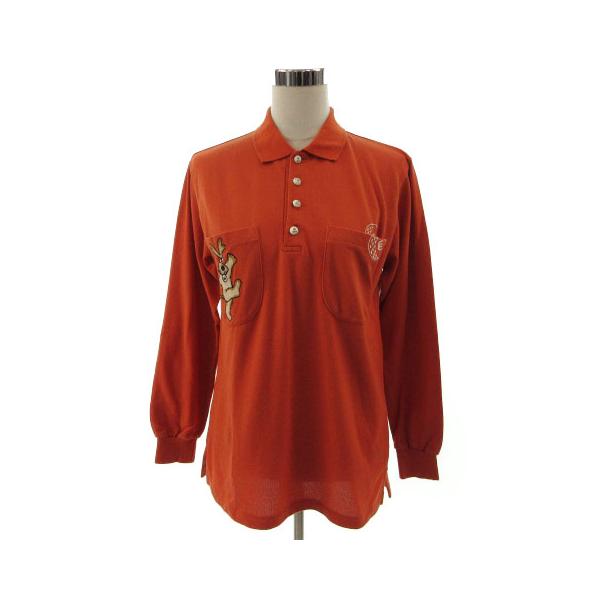 エムユースポーツ MU SPORT ポロシャツ 長袖 刺繍 犬 ゴルフボール