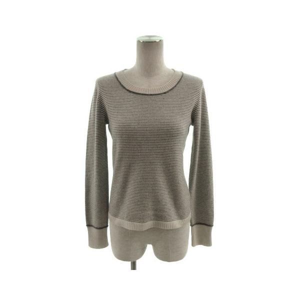 マックスマーラ ウィークエンドライン ニット カシミヤ ボーダー グレー S MAXMARA WEEKEND LINE マックスマーラ ウィークエンドライン MAX