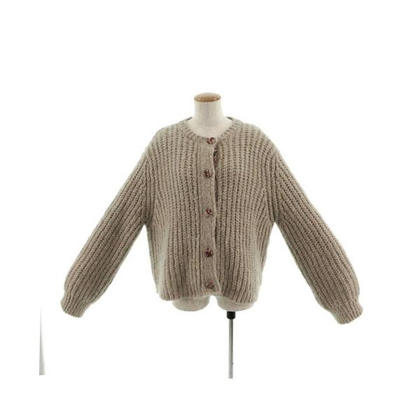 ZARA ザラ カーディガン ニット 丸首 ざっくり編み 厚手 ZARA ザラ カーディガン ニット 丸首 ざっくり編み 厚手