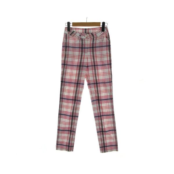 レディース　CHERVO　シェルボ　ゴルフパンツ　ショートパンツ　チェック柄 シェルボ CHERVO パンツ ロゴ刺繍 ストレッチ コットン混 チェック