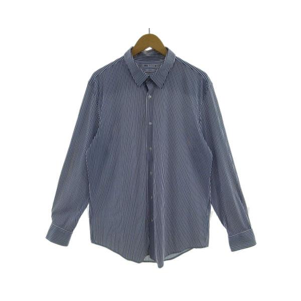 ZARA ザラ シャツ SLIM FIT 長袖 ストレッチ ストライプ ブルー ZARA ザラ シャツ SLIM FIT 長袖 ストレッチ ストライプ ブルー