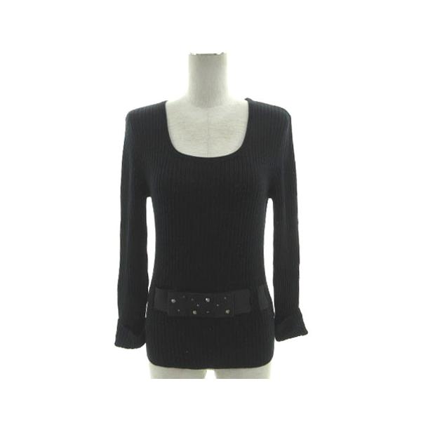 エムズグレイシー M'S GRACY ニット セーター オーバルネック リブ