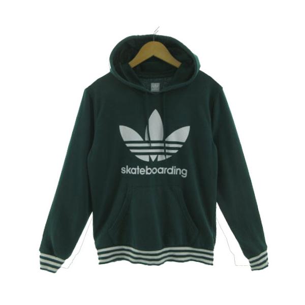 アディダス★トレフォイル パイルロゴ アームレザー 中綿 スタジャン 緑 M 新品 定価20900円 Lサイズ adidas originals アディダス