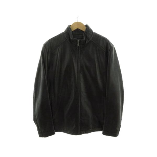 【中古】クロスヘブン CROSS HAVEN 極美品 ライダースジャケット レザー 羊革 スタンドカラー ジップアップ 黒 M vectorpremium_155-902410130015