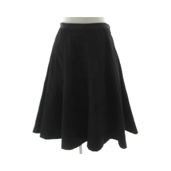 マーガレットハウエル MHL フレアスカート ブラック 未使用 リネン サイズⅢ MARGARET HOWELL（マーガレットハウエル） MARGARET HOWELL FOX