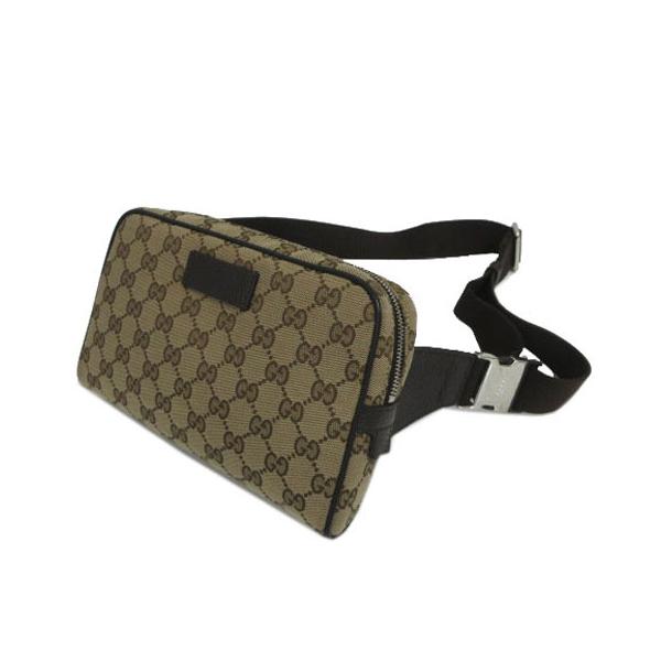 【中古】グッチ GUCCI GGキャンバス ウエストバッグ ボディーバッグ 449174 GG柄 ベージュ 茶 メンズ レディース GUCCI（グッチ） GUCCI GGキャンバス ウエストバッグ ボディーバッグ
