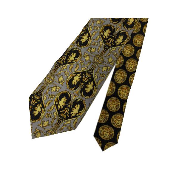 【希少・美品】GIANNI VERSACEヴェルサーチ ネクタイ バロックシルク ジャンニヴェルサーチ GIANNI VERSACE ネクタイ バロック柄 メデューサ