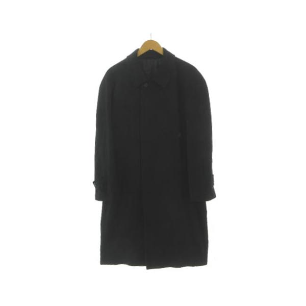 【カシミヤ100%】ベルタボーノ　ロングステンカラーコート マキシ丈 　黒　XL ベルタボーノ BELTA BUONO カシミヤブレンドステンカラーロングコート