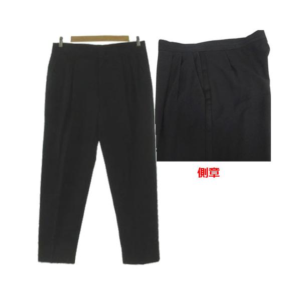 VERSUS ジャンニヴェルサーチ パンツ タック 側章 イタリア製 黒 50 ヴェルサス VERSUS ジャンニヴェルサーチ パンツ スラックス タック 側