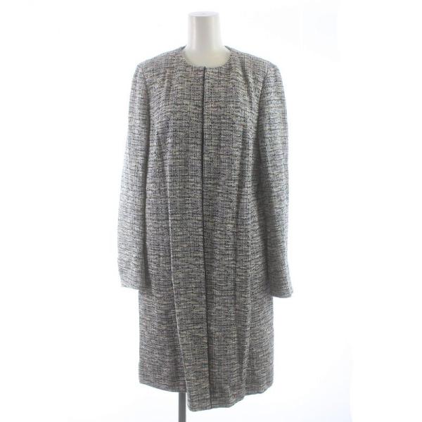 レリアン Leilian ネミカ NEMIKA ノーカラーコート ロング ツイード 11