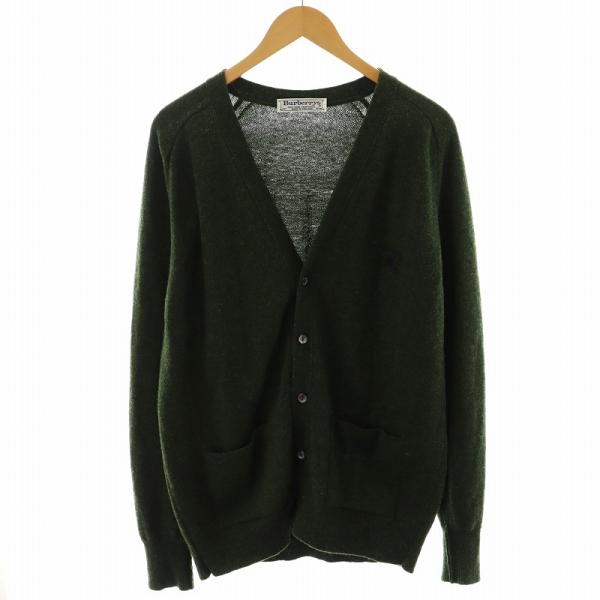 バーバリーズ Burberrys ヴィンテージ カーディガン ロゴ刺繍 ウール