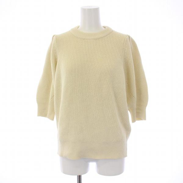 ミラオーウェン Mila Owen 23SS リネン混パフスリーブニットプル  