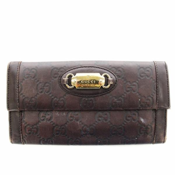 09 未使用級 GUCCI シマ 二つ折り財布 ブラウン 茶 yv3 ✨美品✨ グッチ シマ 二つ折り財布 お札入れ GG柄 ブラウン 茶 レザー