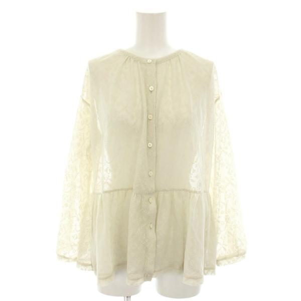 【美品】Sally Scott サリースコット　総刺繍ブラウス　カーディガン　白 美品】Sally Scott サリースコット 総刺繍ブラウス カーディガン
