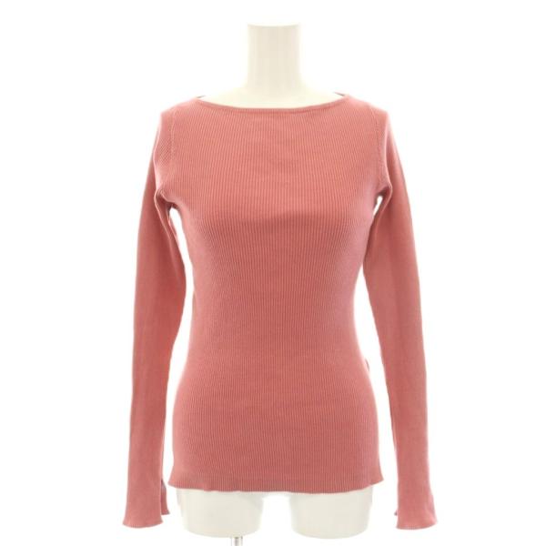 【中古】オーラリー ロンハーマン コットンリブニットカットソー セーター 長袖 0 ピンク A8AB01RH ■MU レディース オーラリー AURALEE ロンハーマン コットンリブニットカットソー