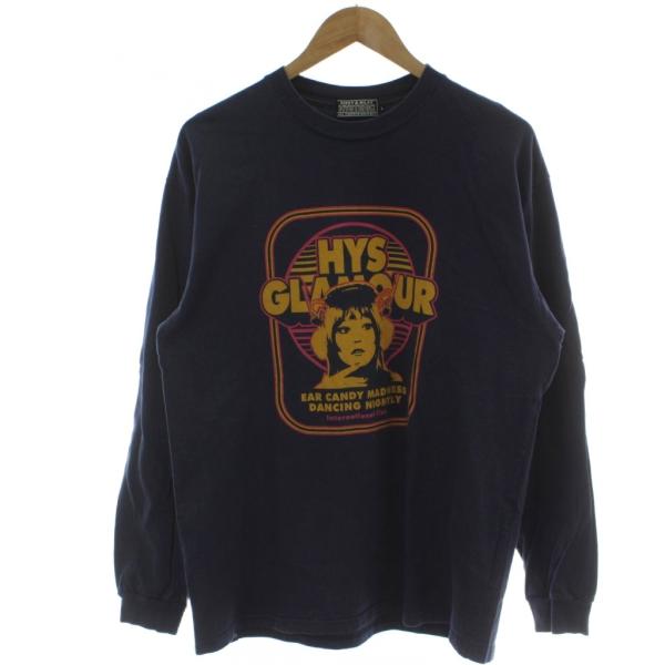 ヒステリックグラマー EAR CANDY Tシャツ L 紺 グラフィックプリント HYSTERIC GLAMOUR（ヒステリックグラマー） HYSTERIC GLAMOUR EAR