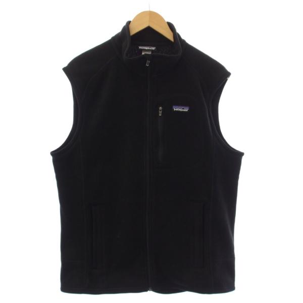 パタゴニア Patagonia フリースベスト ジップアップ L 黒 ブラック