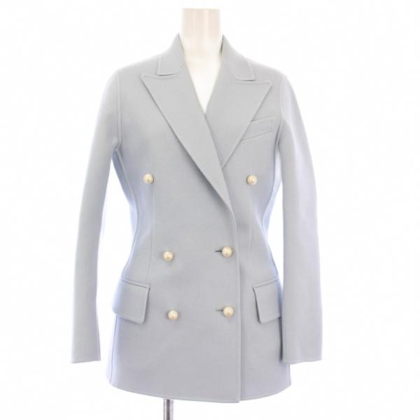 【中古】マディソンブルー リバーパールガーボジャケット アウター 0 サックス MB194-1010 /KH ■BM レディース マディソンブルー REVER PEARL GARBO JACKET リバーパールガーボ