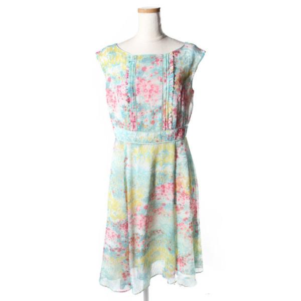 トッカ TOCCA 17SS ワンピース ドレス ひざ丈 フレア ノースリーブ